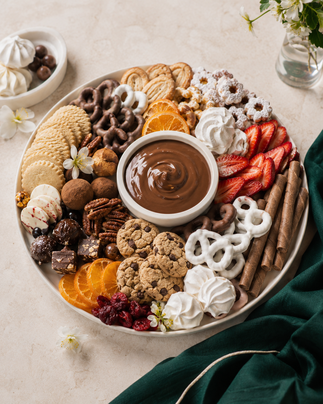 Dessert grazing platter with an abundant spread of sweet treats